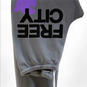 Free city Sweatpants grayart lavender like new
